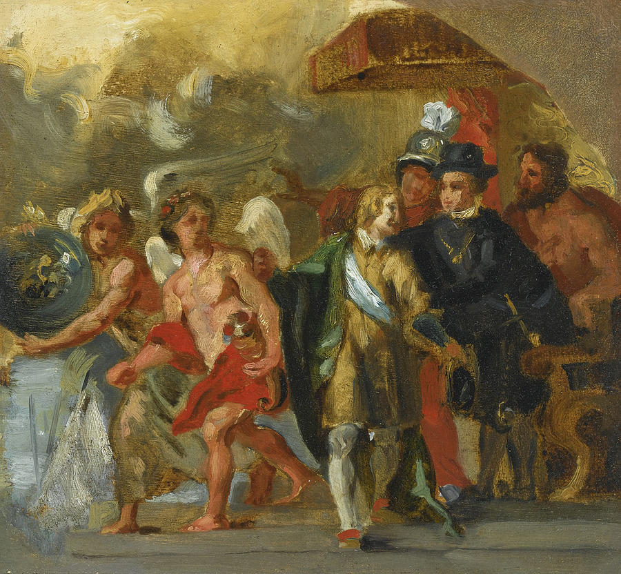 The Stage of Archduchess Isabella Painting by Eugene Delacroix
