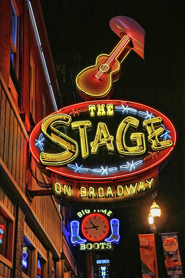 The Stage on Broadway # 2 - Nashville Photograph by Allen Beatty