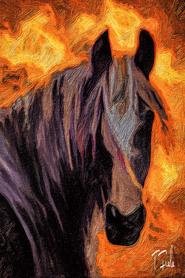 The Stallion at Navaho Digital Art by Terry Fiala