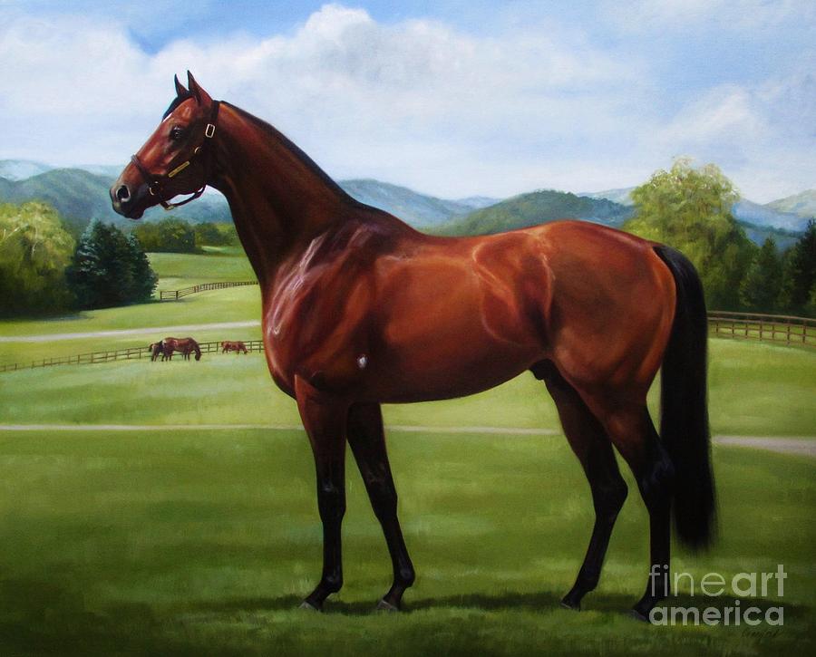 The Stallion Painting by Janet  Crawford