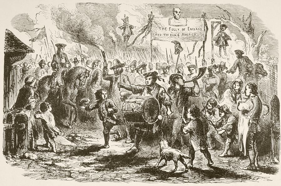 The Stamp Act Riots In New York, 1765 Drawing by Vintage Design Pics