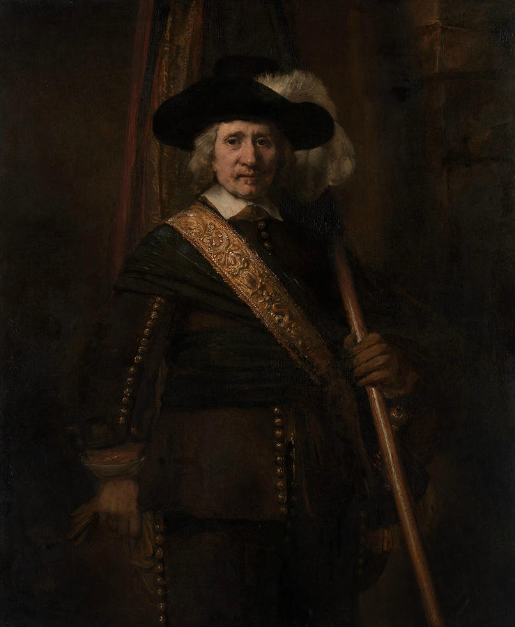 The Standard Bearer  Painting by Rembrandt