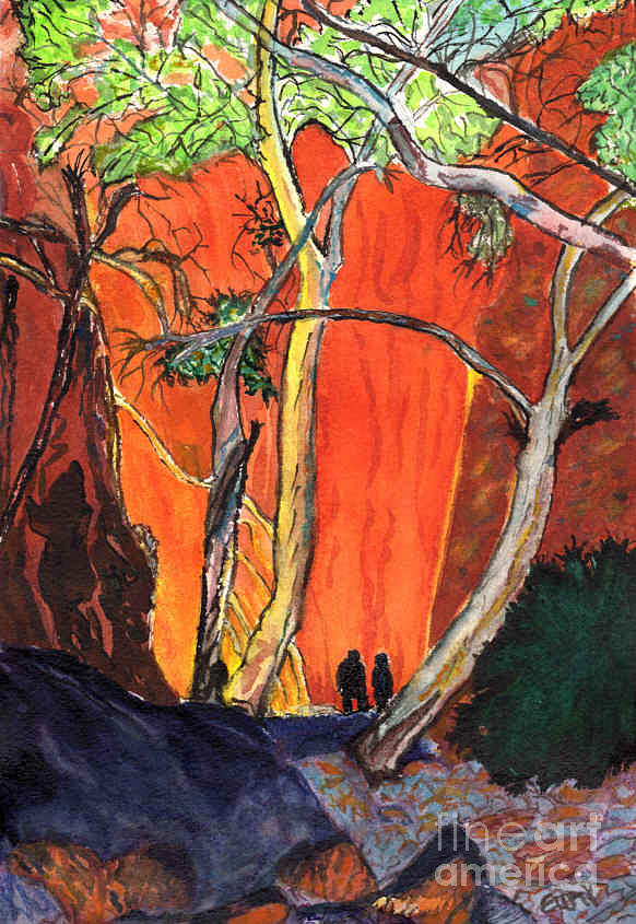 The Standley Chasm Painting by Eunice Warfel
