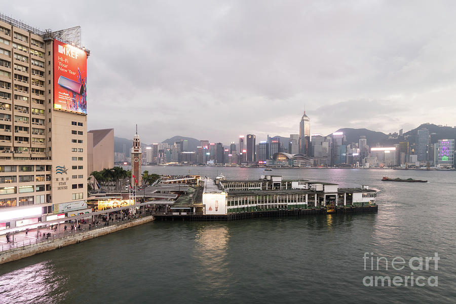 The star ferry terminal in Tsim Sha Tsui in Kowloon, the old clo Photograph by Didier Marti