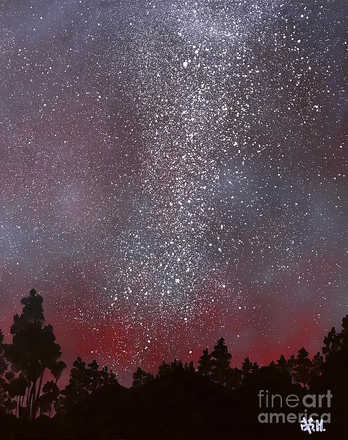 The starry night Painting by Wonju Hulse