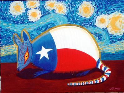 Armadillo Painting - The Stars At Night ORIGINAL SOLD by Larry G Lemons Armadillo Painting - The Stars At Night ORIGINAL SOLD by Larry G Lemons