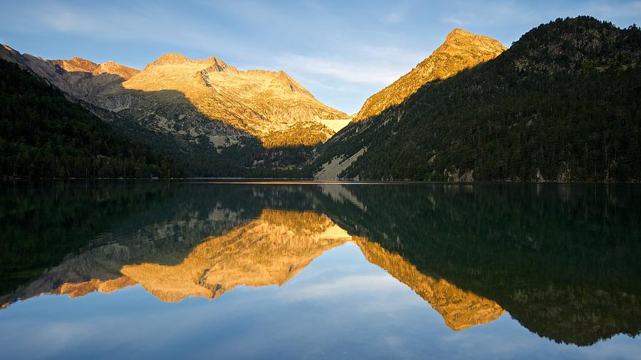 The start of a new day at Lac doredon Photograph by Stephen Taylor