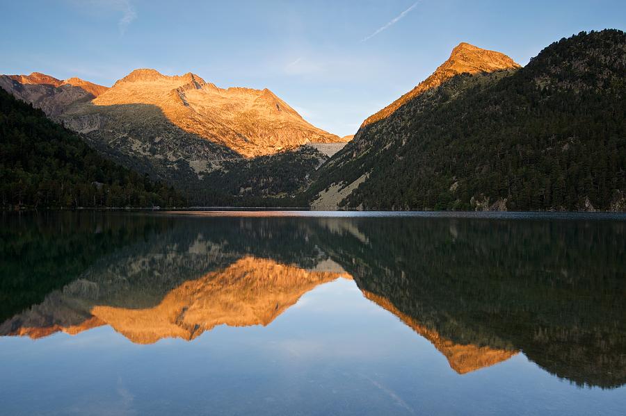 The start of morning at Lac dOredon Photograph by Stephen Taylor