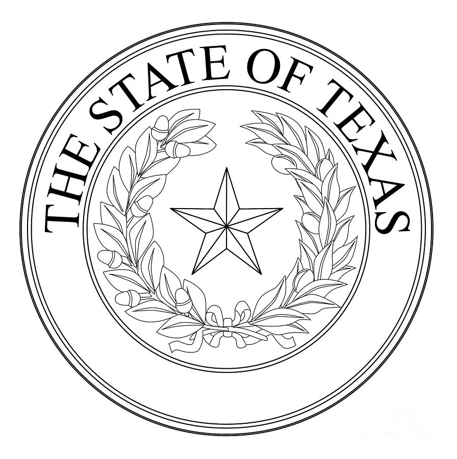 The State Of Texas Seal Digital Art by Bigalbaloo Stock