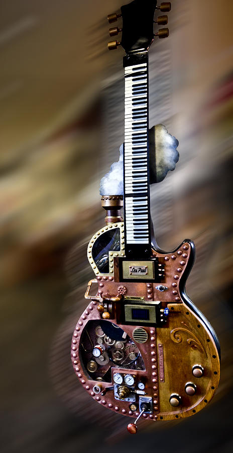 The Steam Punk Gibson Guitar Photograph by Deborah Klubertanz