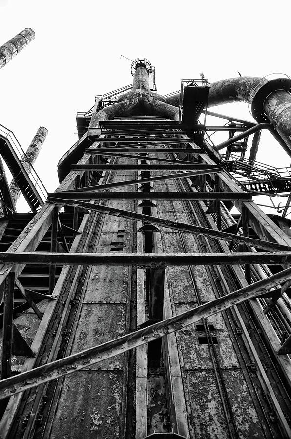 The Steel Plant in Black and White Photograph by Bill Cannon