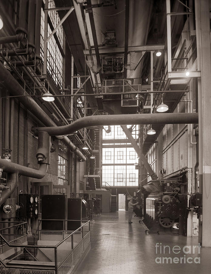 The Stegmaier Brewery Boiler Room Wilkes Barre Pennsylvania 1930s Photograph by Arthur Miller
