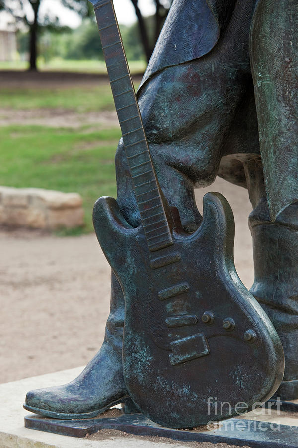 Stevie Ray Vaughan Photograph - The Stevie Ray Vaughan famous guitar Statue in Austin, Texas by Dan Herron