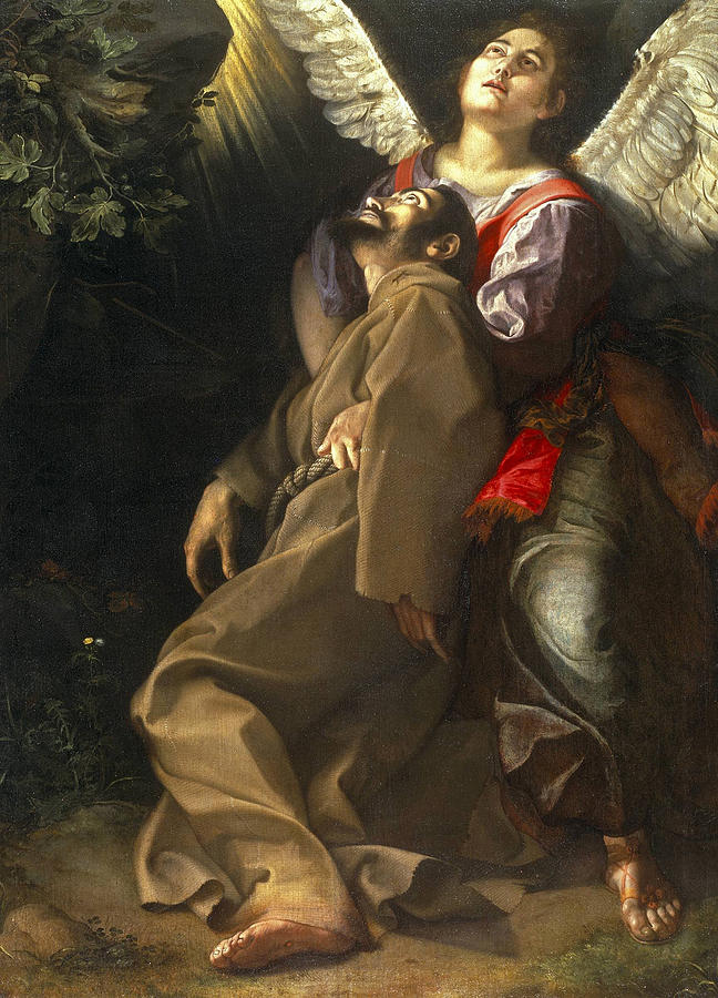 The Stigmatization of Saint Francis Painting by Orazio Gentileschi