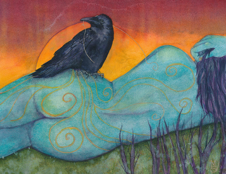 Crow Painting - The Still Life With Crow by Marie Stone-van Vuuren