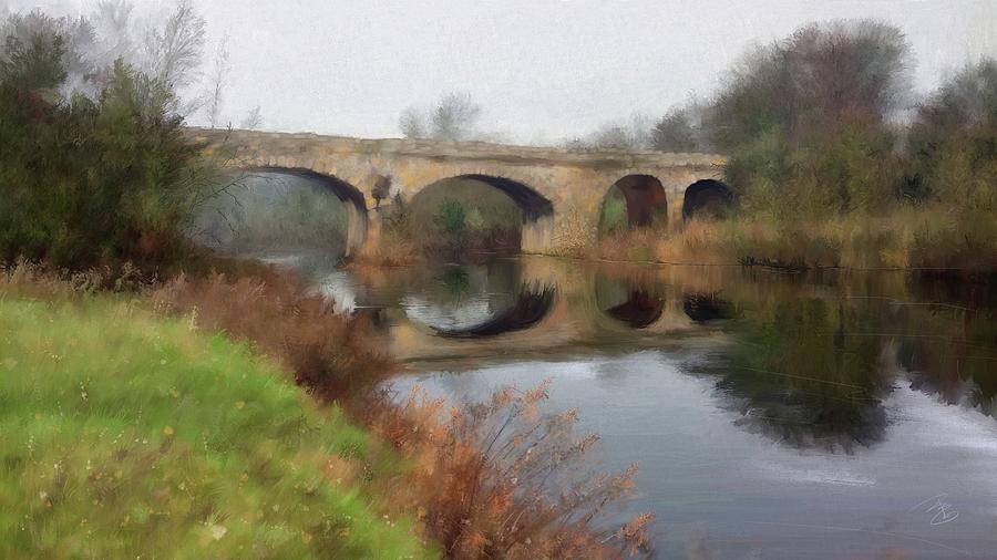 The stone bridge Digital Art by Debra Baldwin