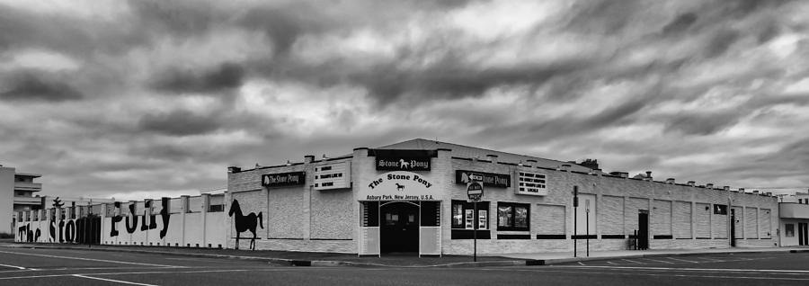 The Stone Pony Asbury Park New Jersey Black and White Photograph by Terry DeLuco