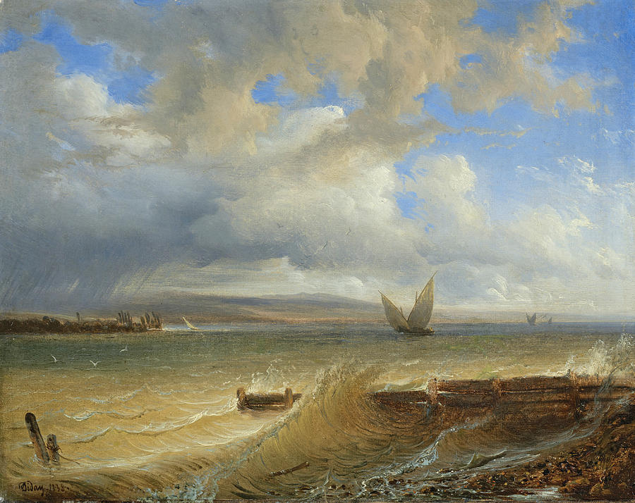 The Storm Painting by Francois Diday