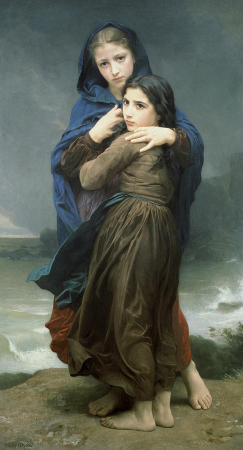 The Storm Painting by William-Adolphe Bouguereau