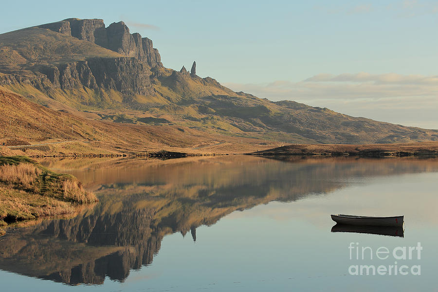The Storr reflecting in Loch Fada Photograph by Maria Gaellman