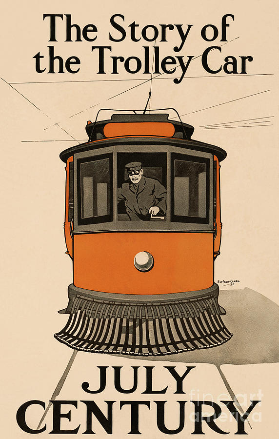 The Story of the Trolley Car 1905 Drawing by Heidi De Leeuw