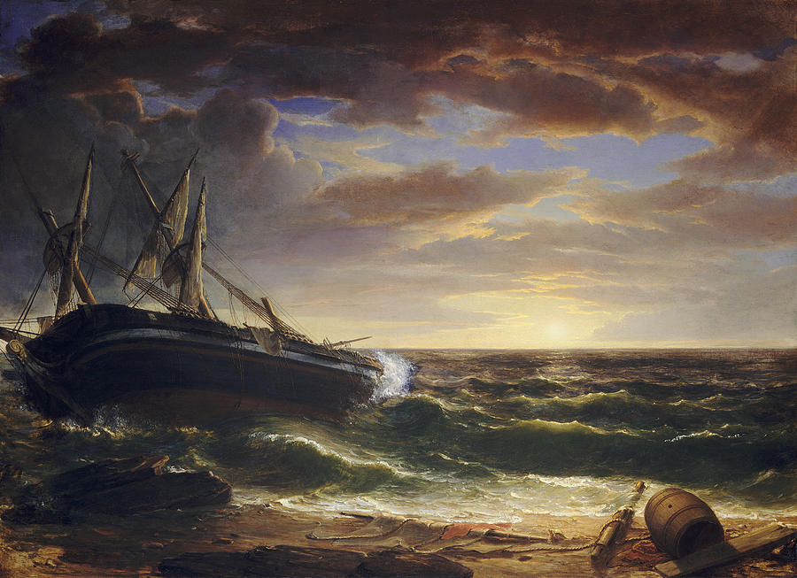 The Stranded Ship Painting by Asher Brown Durand