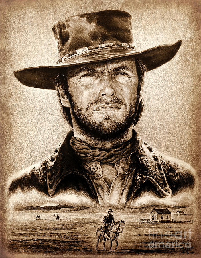 The Stranger ye old wild west edit Painting by Andrew Read