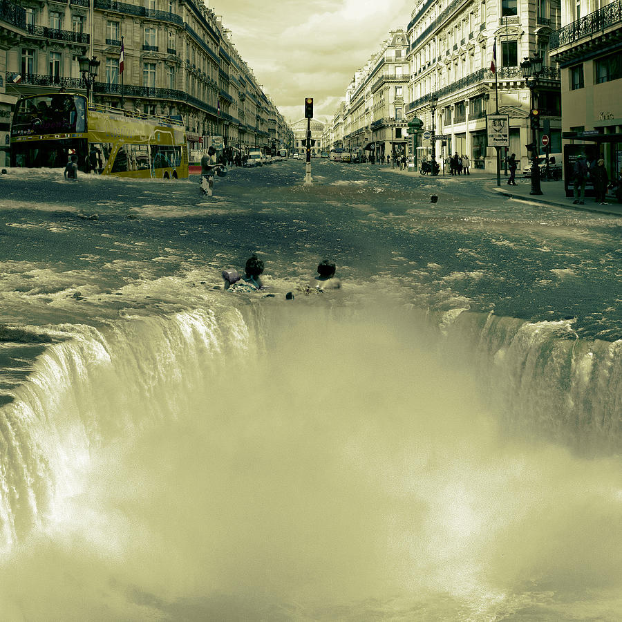 Paris Digital Art - The Street Fall by Marian Voicu