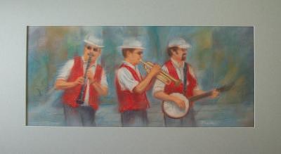 Street Musicians Painting - The Street Musicians by Diane Caudle Street Musicians Painting - The Street Musicians by Diane Caudle