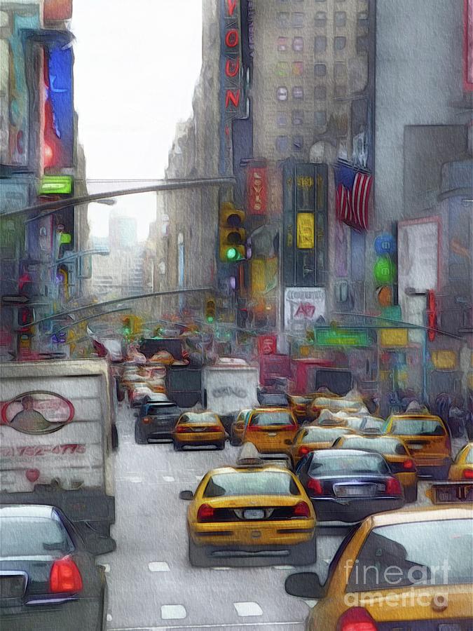 Architecture Painting - The Streets of New York by Esoterica Art Agency