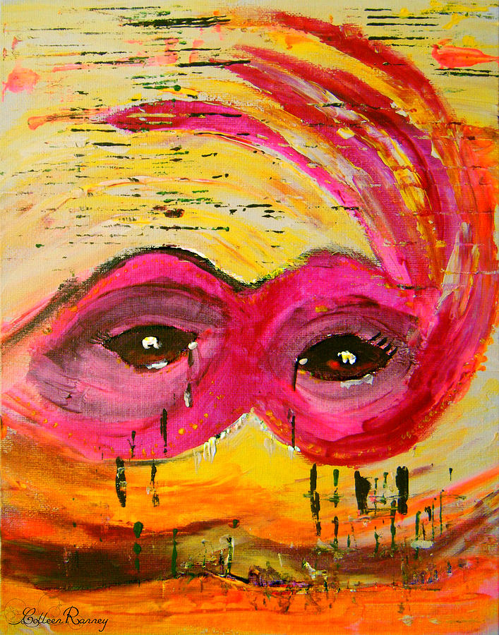 Mask Painting - The Strength of The Survivor 3 by Colleen Ranney Mask Painting - The Strength of The Survivor 3 by Colleen Ranney