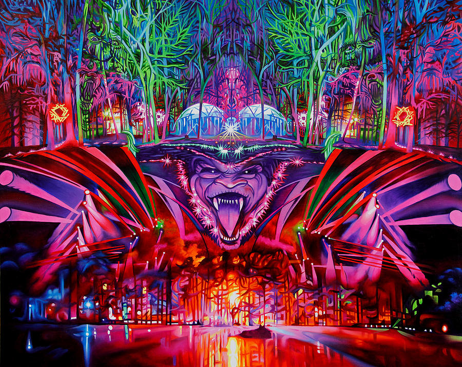 The String Cheese Incident Painting - The String Cheese Incident-Hulaween by Joshua Morton