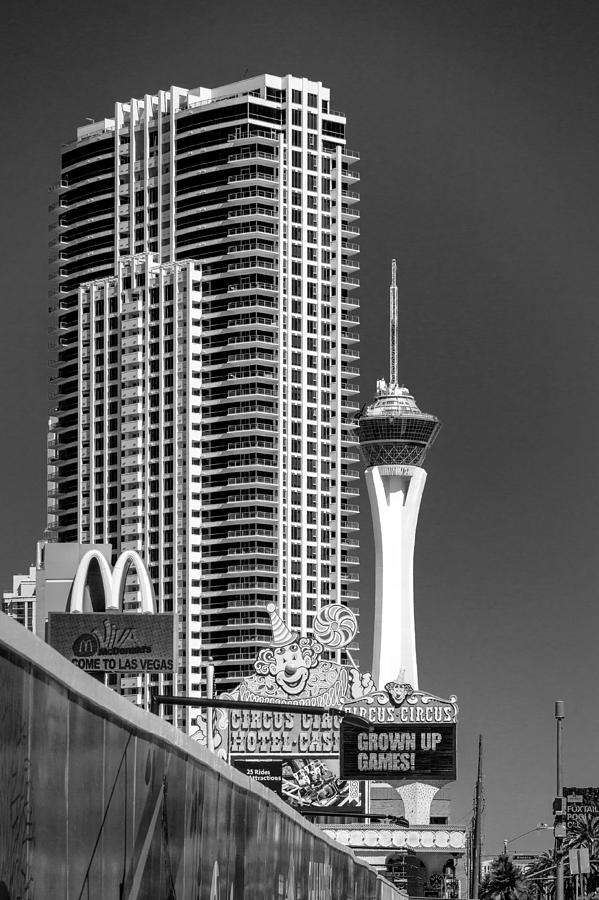 The Strip and The Stratosphere Photograph by Wade Brooks