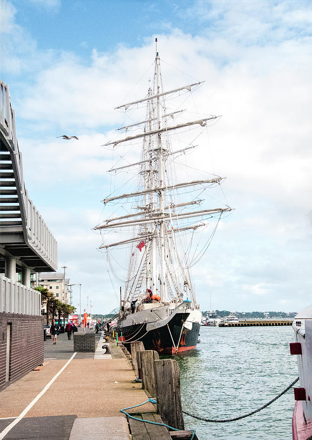 Rope Photograph - The STS Lord Nelson is in Dock by Phyllis Taylor