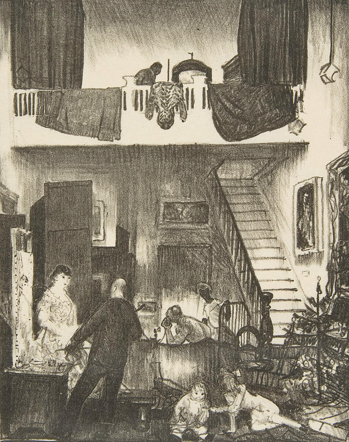 The Studio, Christmas 1916 Relief by George Bellows
