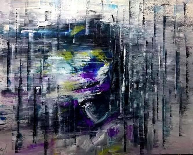 Abstract Painting - The subconscious reflections 02 by Maka Kvartskhava