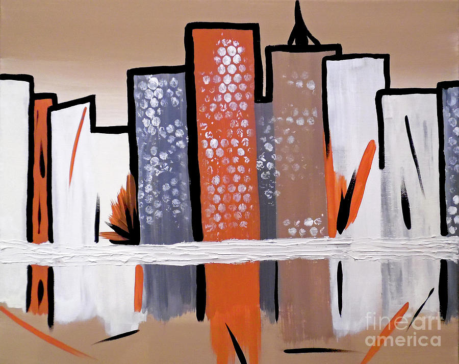 The Subdued City I Painting by Jilian Cramb - AMothersFineArt