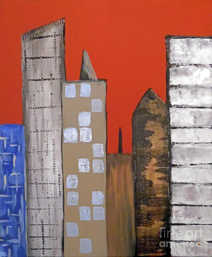 The Subdued City II Painting by Jilian Cramb - AMothersFineArt