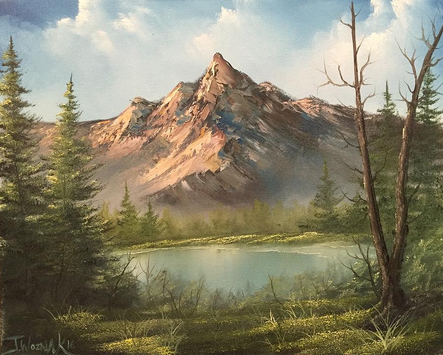 The summit  Painting by Justin Wozniak