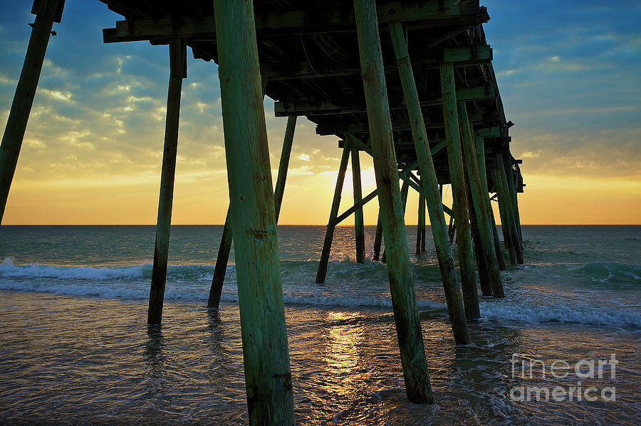 The Sun Also Rises - Crystal Pier, Wrightsville Beach, North Carolina Photograph by Sam Antonio