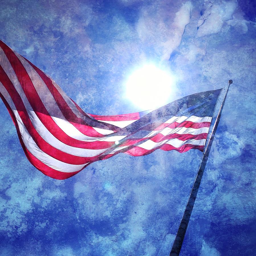 The Sun and the Flag Photograph by Michelle Calkins