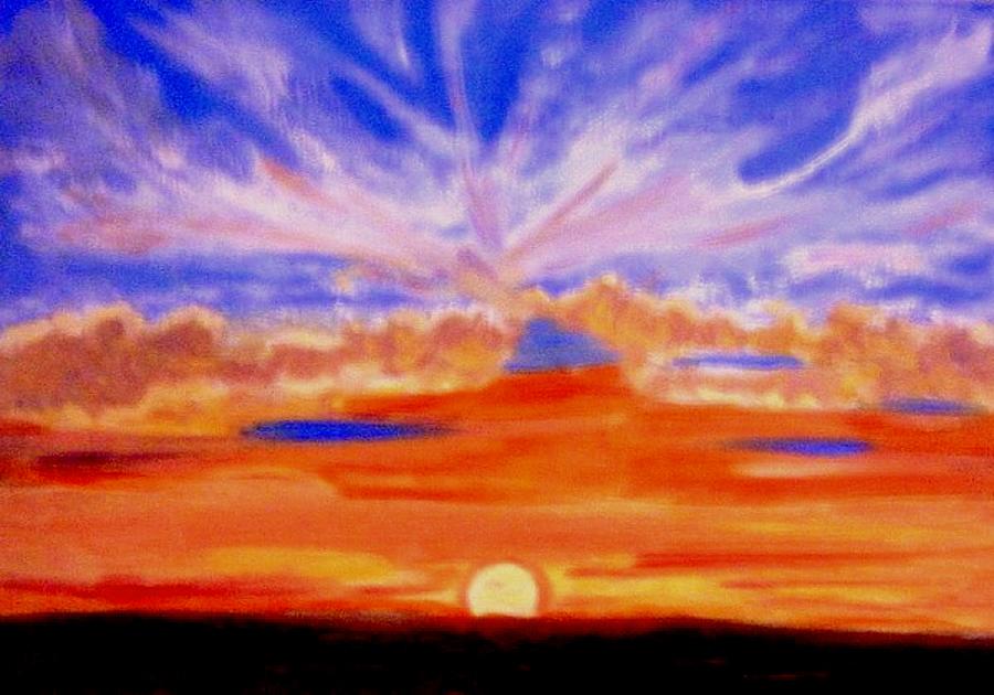 The Sun as a falling Star Painting by Rusty Gladdish