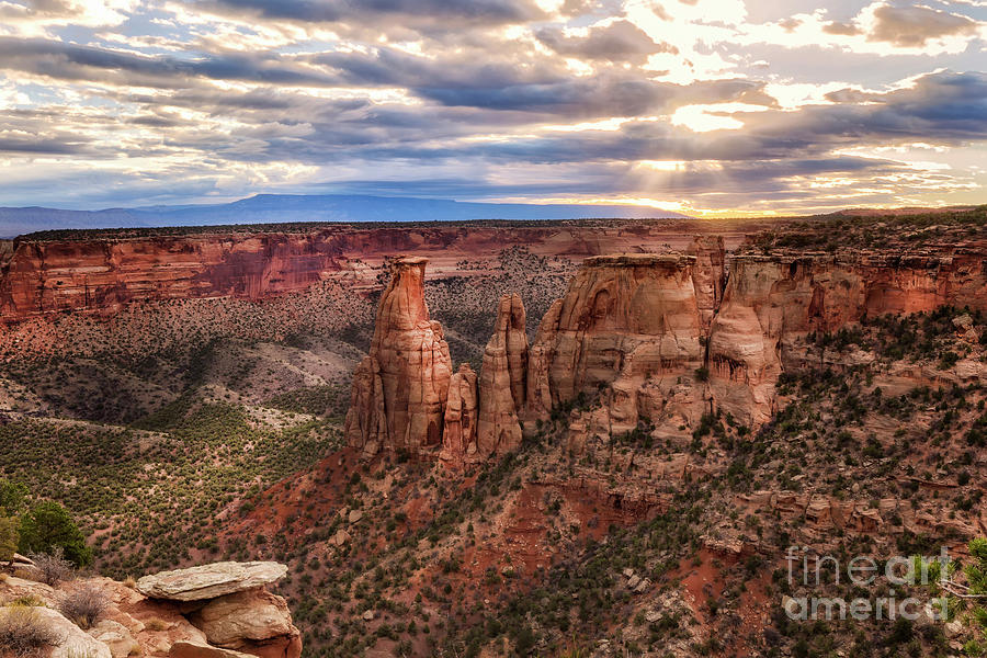 The Sun coming up over the Colorado National Monument Photograph by Ronda Kimbrow
