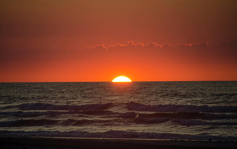 The Sun Coming Up over the Ocean in Avalon New Jersey Photograph by Bill Cannon