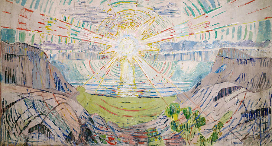 The Sun, between 1910-1911 Painting by Edvard Munch