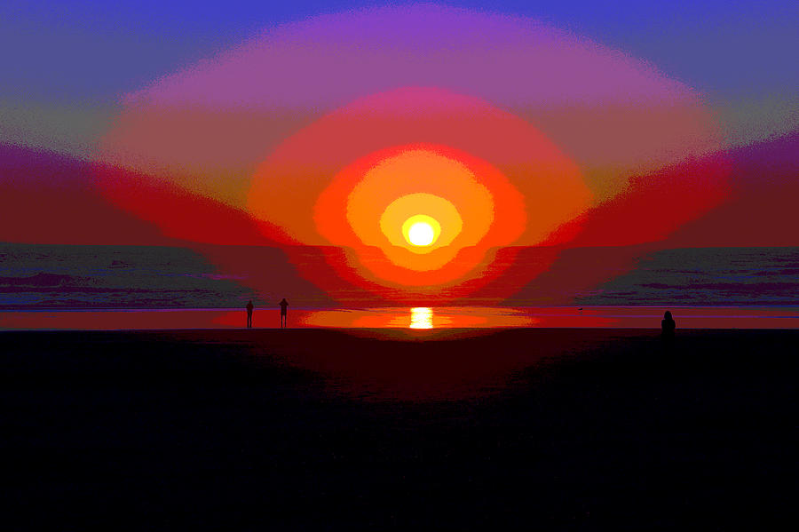 The Sun Goes Down at Rockaway Beach Photograph by Ben Upham III