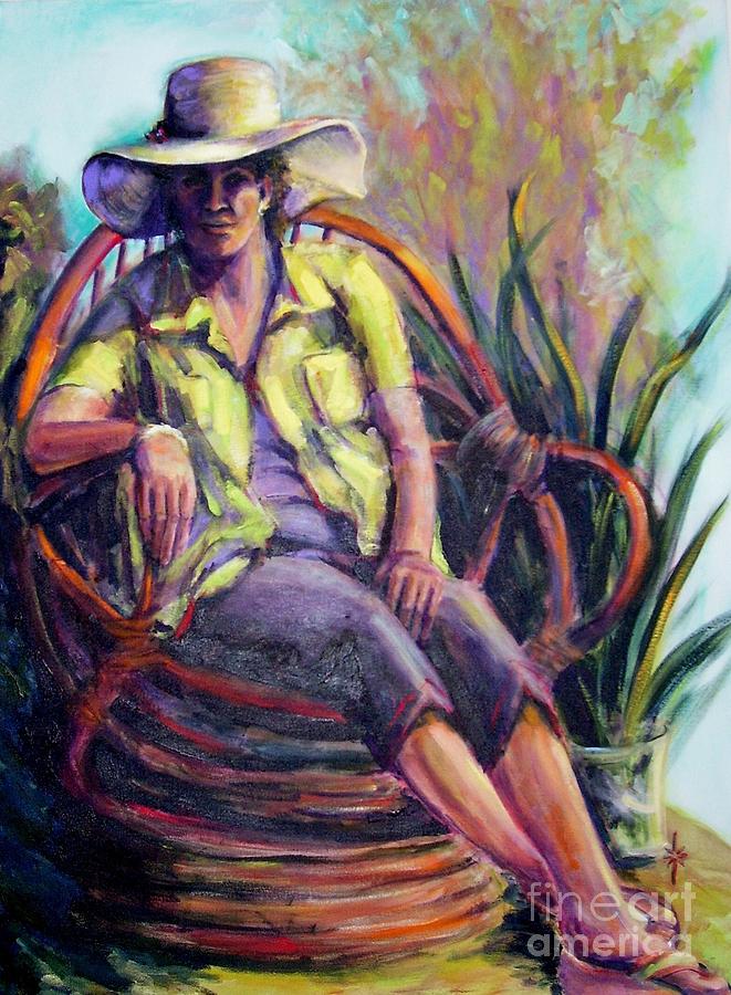 The Sun Hat Painting by Jodie Marie Anne Richardson Traugott          aka jm-ART