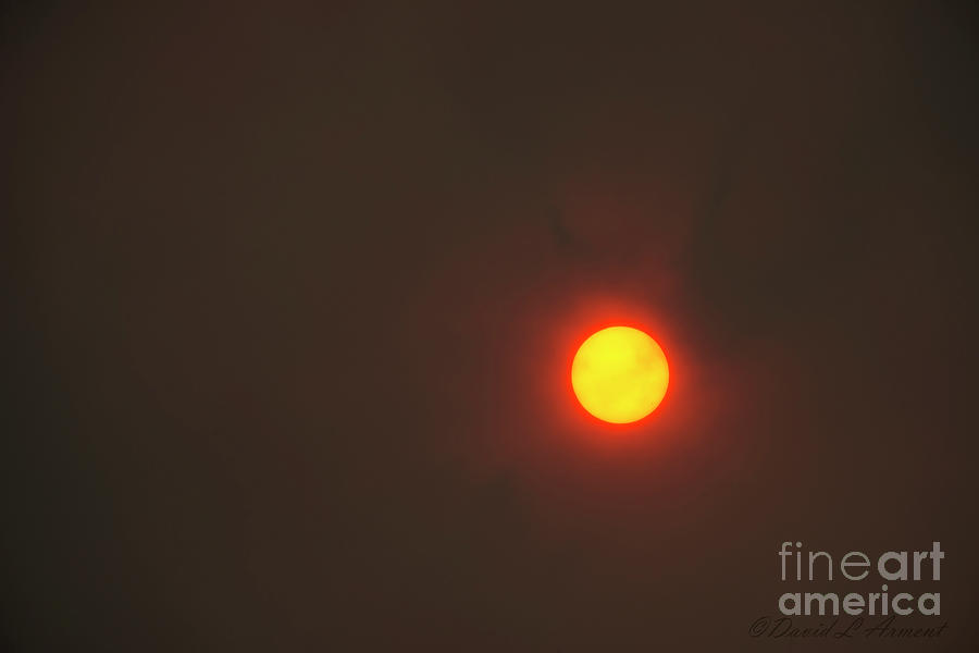 The Sun in Smoke Photograph by David Arment
