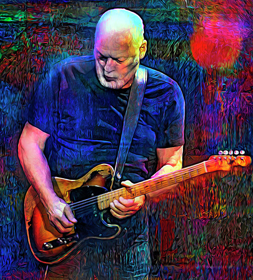 David Gilmour Mixed Media - The Sun is the Same by Mal Bray