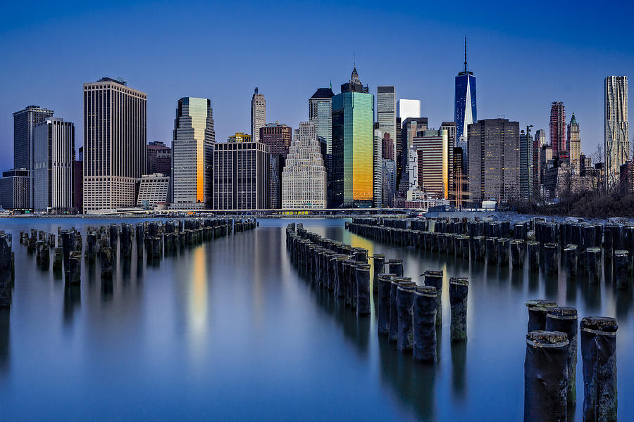 City Photograph - The Sun Rises At The New York City Skyline by Susan Candelario